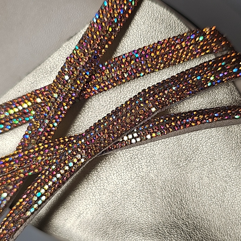 Naturalizer Abriana 2 Sandals Slides Slip-On Strappy Rhinestones Open Toe 7.5 W - Picture 10 of 14